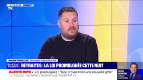 Julien Troccaz (Sud-Rail): "Emmanuel Macron a signé la fin de son mandat" en promulguant la réforme des retraites