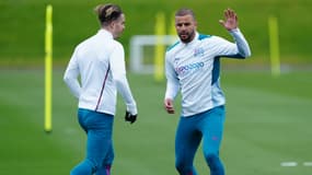 Jack Grealish et Kyle Walker, à Manchester le 3 mai 2022