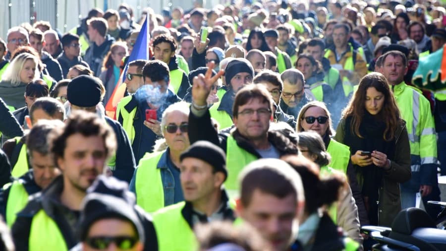 Des gilets jaunes à Toulouse, le 1er décembre