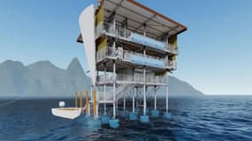 Le projet de construction de tour en aluminium pour l'épreuve de surf de JO de Paris 2024 à Tahiti