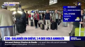 Aéroport Paris-Charles de Gaulle: les salariés en grève, un quart des vols annulé