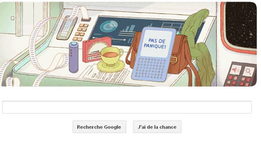 Le doodle du jour de Google est consacré à l'écrivain de science-fiction Douglas Adams.