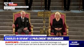 Le roi Charles III et la reine consort Camilla sont arrivés au Parlement britannique