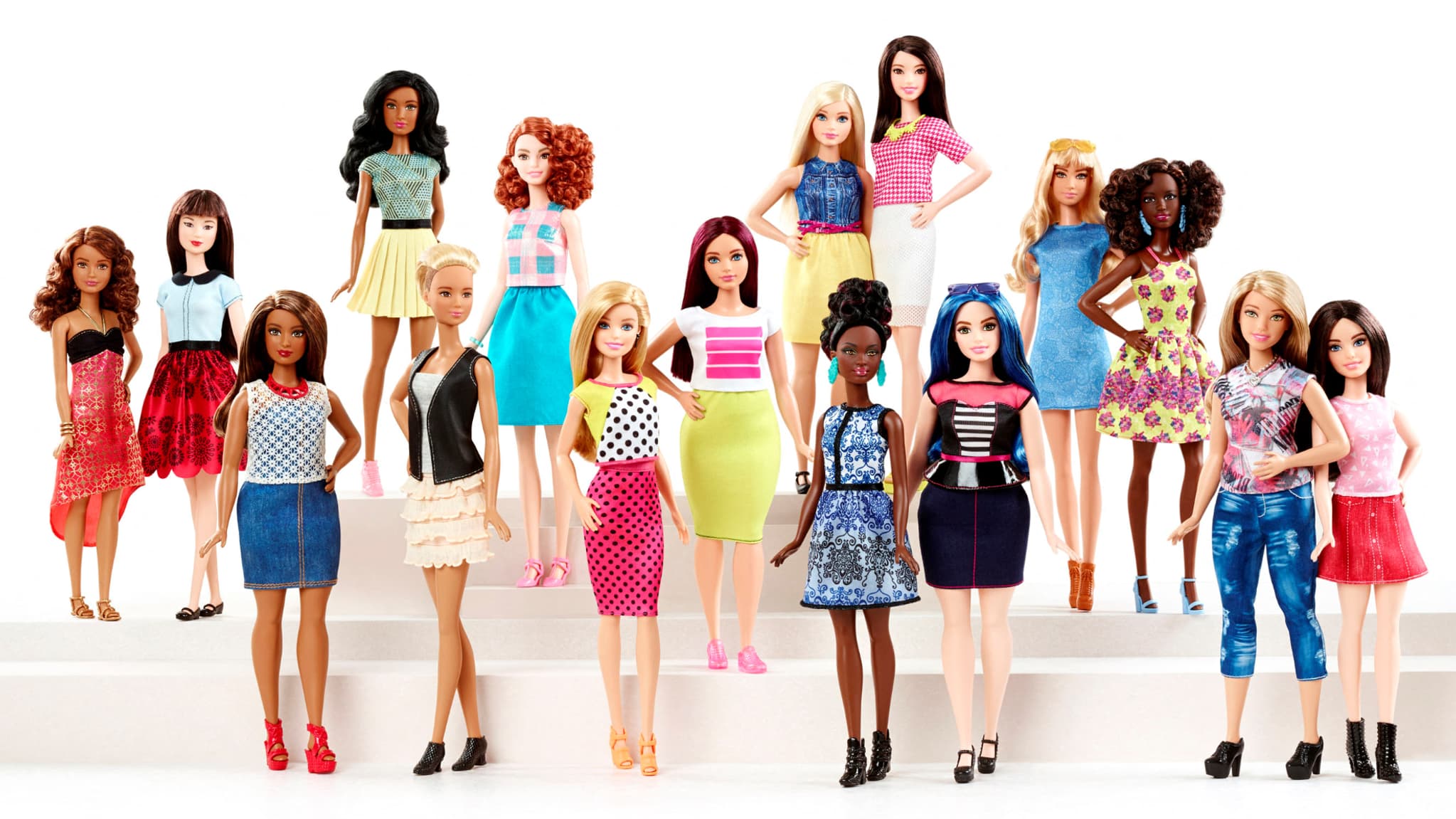 Une nouvelle génération de Barbie, introduite en 2016, avec plus de formes, pour mieux correspondre à la diversité des silhouettes.