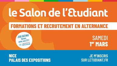 Salon de l'étudiant apprentissage, alternance et métiers de Nice, le 1er Mars 2025 !