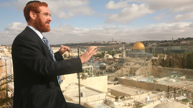 Figure de l'extrême droite israélienne, Yehuda Glick (ici le 19 janvier 2010) aurait été visé mercredi par un homme à moto à Jérusalem-ouest.