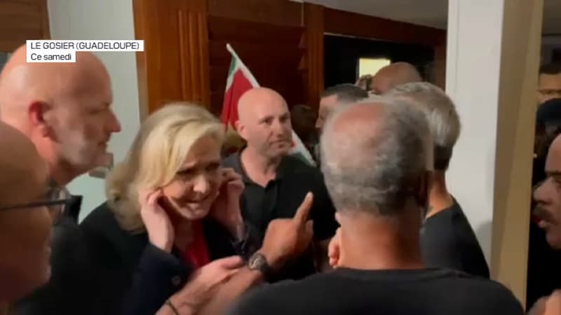 Présidentielle: Marine Le Pen prise à partie lors de son déplacement en Guadeloupe