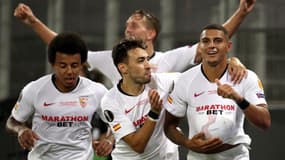 Les joueurs du Séville FC en finale de la Ligue Europa, le 21 août 2020