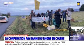 Colère des agriculteurs dans le Rhône: action symbolique de la Confédération paysanne