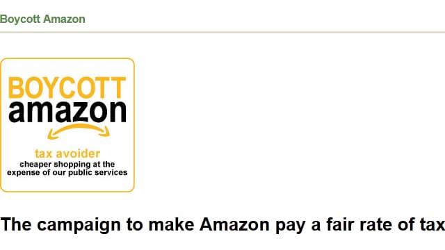 "La campagne pour forcer Amazon a payer le juste taux d'impôt".