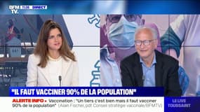 Vaccination: le professeur Alain Fischer est "satisfait" mais il est nécessaire de rester "vigilant" car "il faut arriver à vacciner 80-90% des adultes"