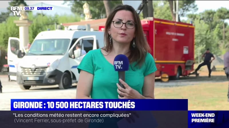 Incendies en Gironde: le feu à la Teste-de-Buch n'est pas encore fixé, 3400 hectares brûlés
