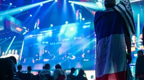 Un supporter français assiste au Major du jeu vidéo Counter-Strike, le 4 novembre 2022 à Stockholm