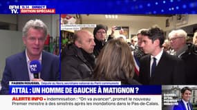 Gabriel Attal dans le Pas-de-Calais: "C'est bien qu'il ait tenu l'engagement d'y être" selon Fabien Roussel, secrétaire national du PCF