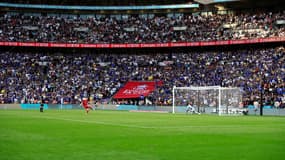 Diogo Jota lors d'une séance de tirs au but avec Liverpool contre Chelsea, à Wembley (Londres) le 14 mai 2022