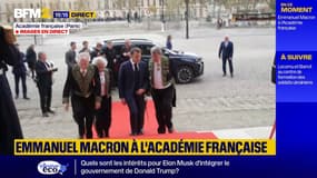 L'arrivée d'Emmanuel Macron à l'Académie française