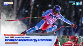 Cyprien Sarrazin sur le podium en Super G