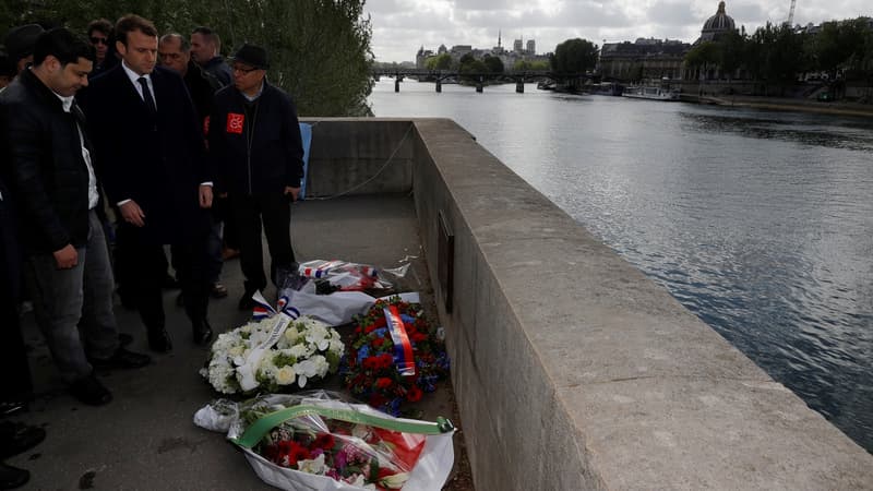 L'hommage d'Emmanuel Macron à Brahim Bouarram, sur les quais de Seine.