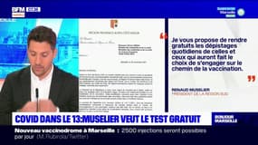 Covid-19: Renaud Muselier veut rendre gratuit les tests pour les personnes "sur le chemin de la vaccination"
