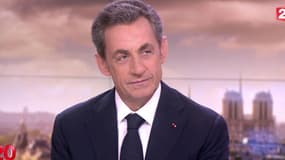 Nicolas Sarkozy sur le plateau du 20h de France2, le 21 janvier 2015.