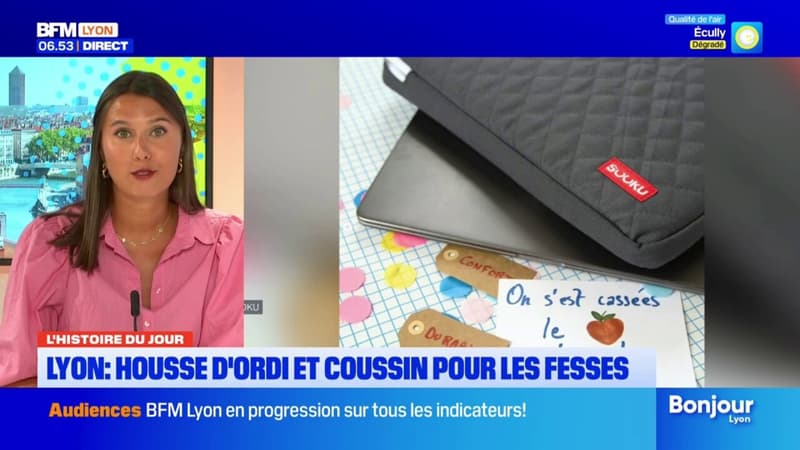 Lyon: une housse d'ordinateur qui se transforme en coussin pour les fesses