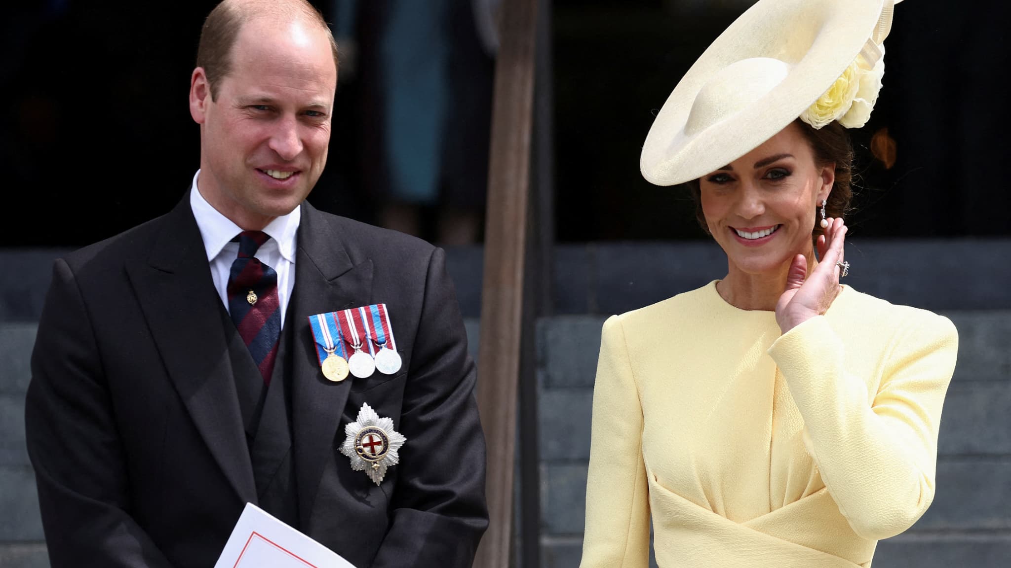 Kate et William au service religieux à St. Paul de Londres, le 3 juin 2022.