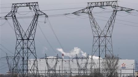 Vue de la centrale nucléaire de Fessenheim, près de Colmar. Un incident de niveau 1 sur l'échelle internationale des événements nucléaires (Ines) qui en compte sept, est survenu dimanche dans cette centrale du Bas-Rhin et a été déclaré à l'Autorité de sûr