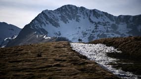 La station de ski des Pyrénées de Luchon-Superbagnères en manque de neige le 15 février 2020