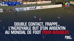 Double contact, frappe... L'incroyable but d'un Argentin au mondial de foot pour aveugles