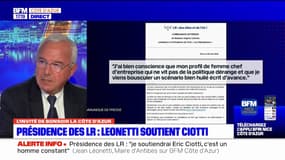 Présidence de LR: Jean Leonetti affirme que Virginie Calmels "ne dérange personne"