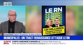 Tract de Renaissance contre le RN: un "moyen de débusquer les contre-vérités", affirme Franck Riester (Renaissance)