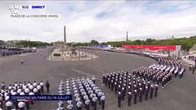 14-juillet: la ministre des Armées Florence Parly est arrivée place de la Concorde. 