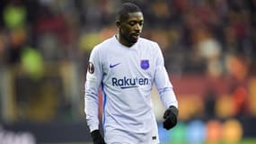Ousmane Dembélé avec le Barça en Ligue Europa lors de la saison 2021-2022