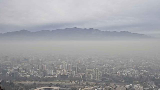 Vue panoramique de Santiago le 21 juin.