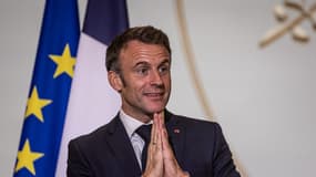 Emmanuel Macron à l'Élysée le 23 octobre 2023