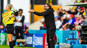 Reynald Pedros lors du match Maroc-Corée du Sud (1-0) à la Coupe du monde, le 30 juillet 2023