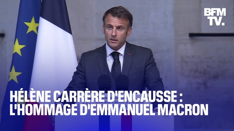 Hommage national à Hélène Carrère d'Encausse: le discours d'Emmanuel Macron