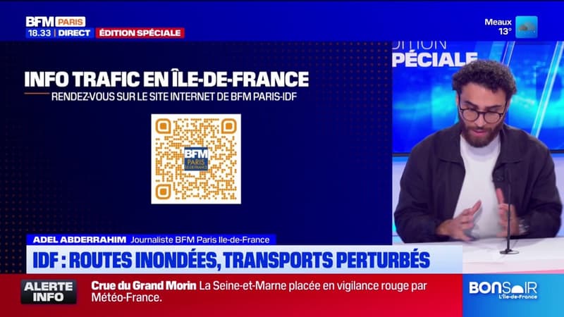 Intempéries en Île-de-France: le point sur vos informations de circulation à 18h30 (1/1)