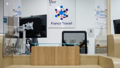 Une agence France Travail pour les demandeurs d'emploi, le 23 avril 2024 à Dammarie-les-Lys, en Seine-et-Marne