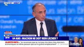 Retraites: pour Éric Zemmour, Emmanuel Macron ne peut pas "dépenser des milliards toute les semaines et dire aux Français de bosser deux ans de plus"