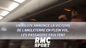 Un pilote annonce la victoire de l'Angleterre en plein vol, les passagers exultent