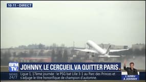 L'avion transportant la dépouille de Johnny Hallyday quitte Paris et s'envole pour Saint-Barthélemy