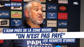 Racing 26-10 Clermont: "On n'est pas payé" regrette Urios
