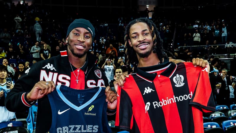 NBA: l'échange de maillots improbable entre Ja Morant et Moïse Bombito, le joueur de Nice