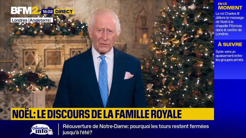 Londres:le roi Charles III prononce son message de Noël annuel dans une chapelle