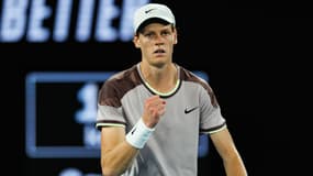 Jannick Sinner lors de l'Open d'Australie, le 24 janvier 2024
