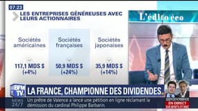 La France, championne des dividendes