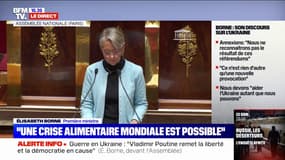 Élisabeth Borne sur la guerre en Ukraine: "L’avenir s’écrira autour d’une table de négociation et non pas sur un champ de bataille"