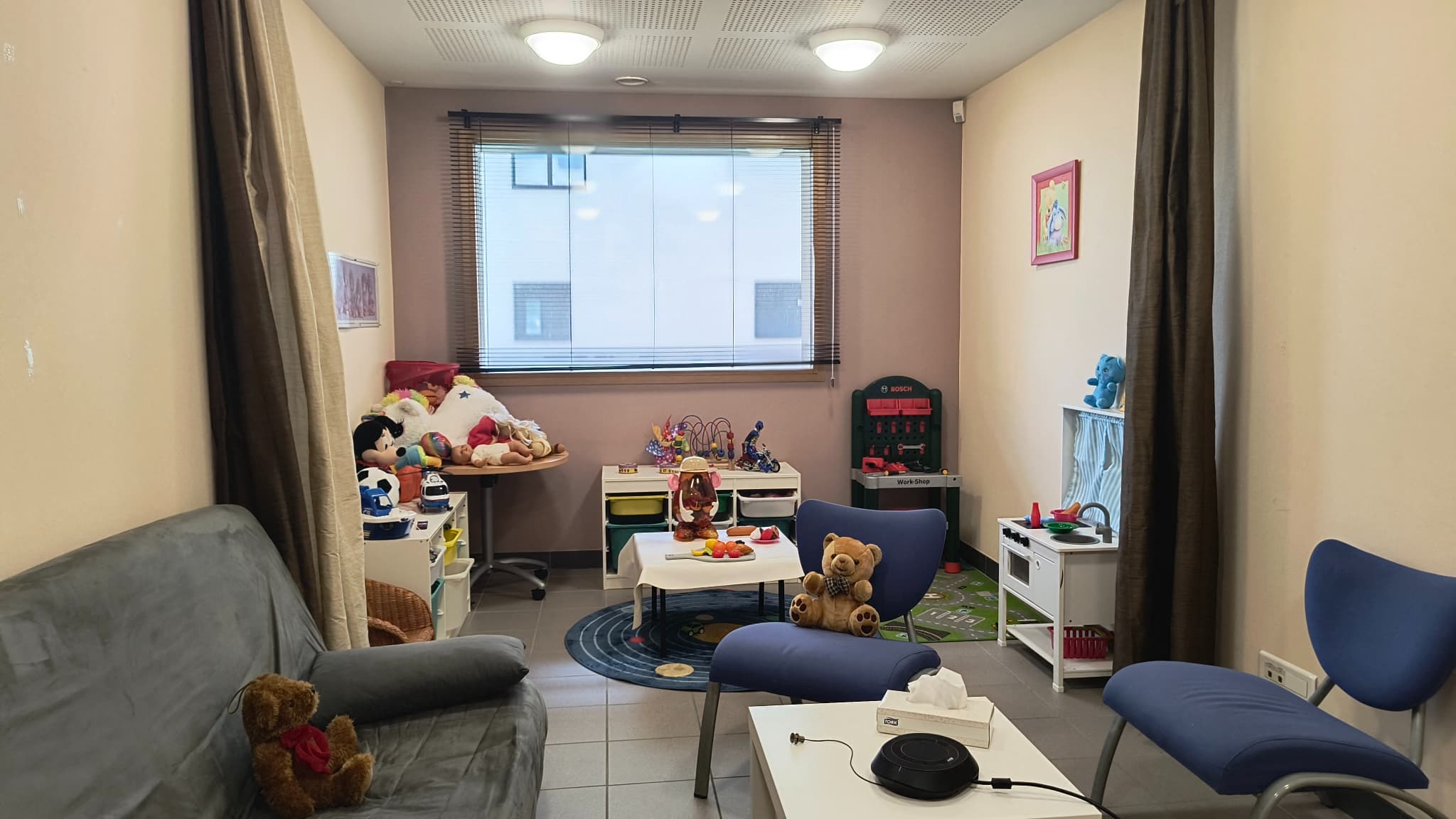 Une salle "Mélanie" dédiée à l'audition des enfants dans le cadre d'enquêtes, à Pontoise.