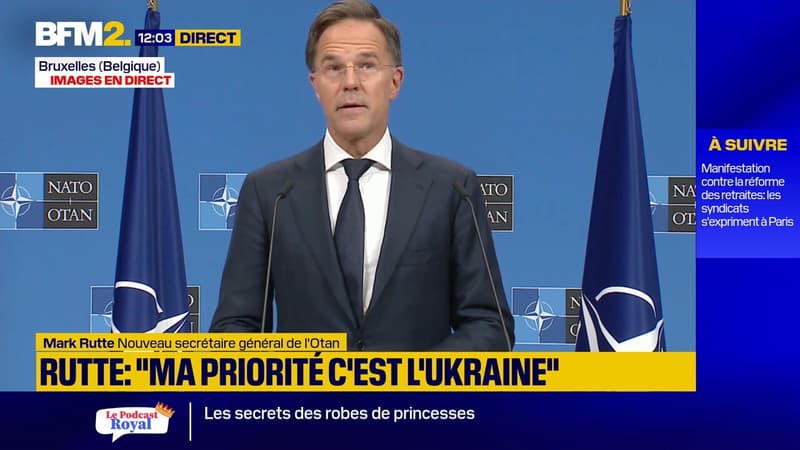 Le nouveau secrétaire général de l'Otan, Mark Rutte, fait du soutien à l'Ukraine sa priorité